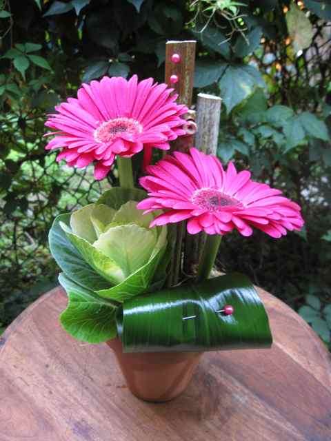 Fleurs pour table Gerbera - Fleuriste Abaca