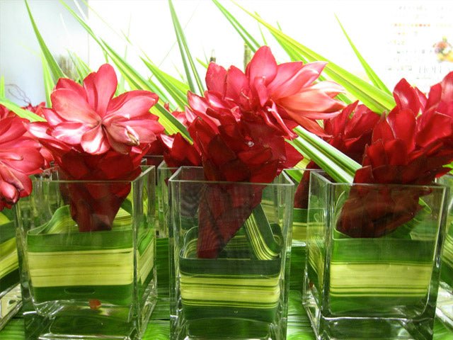 Fleurs pour table Ginger - Fleuriste Abaca