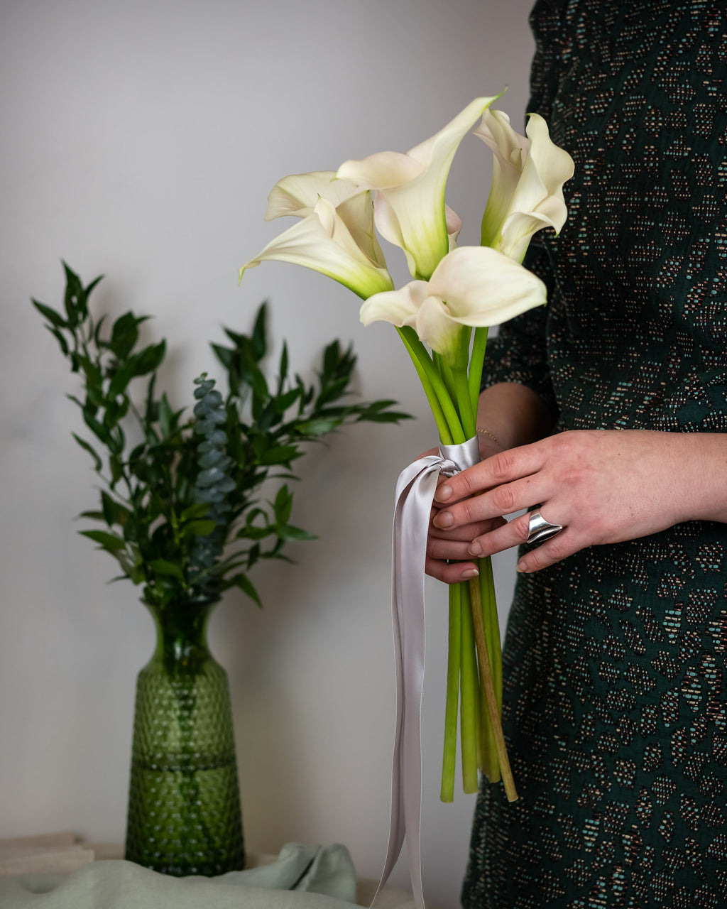 Bouquet de mariée mini callas - Fleuriste Abaca