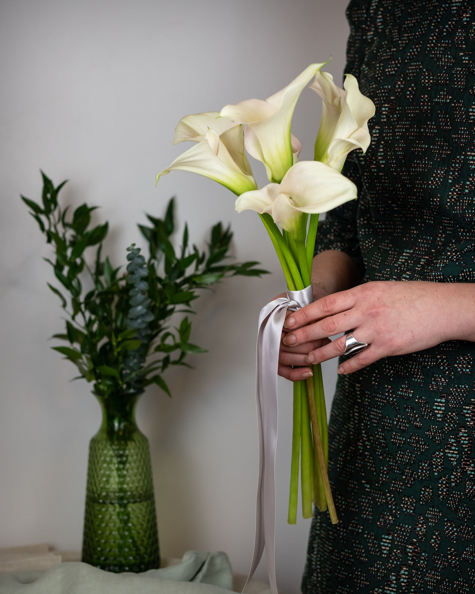 Bouquet de mariée mini callas - Fleuriste Abaca