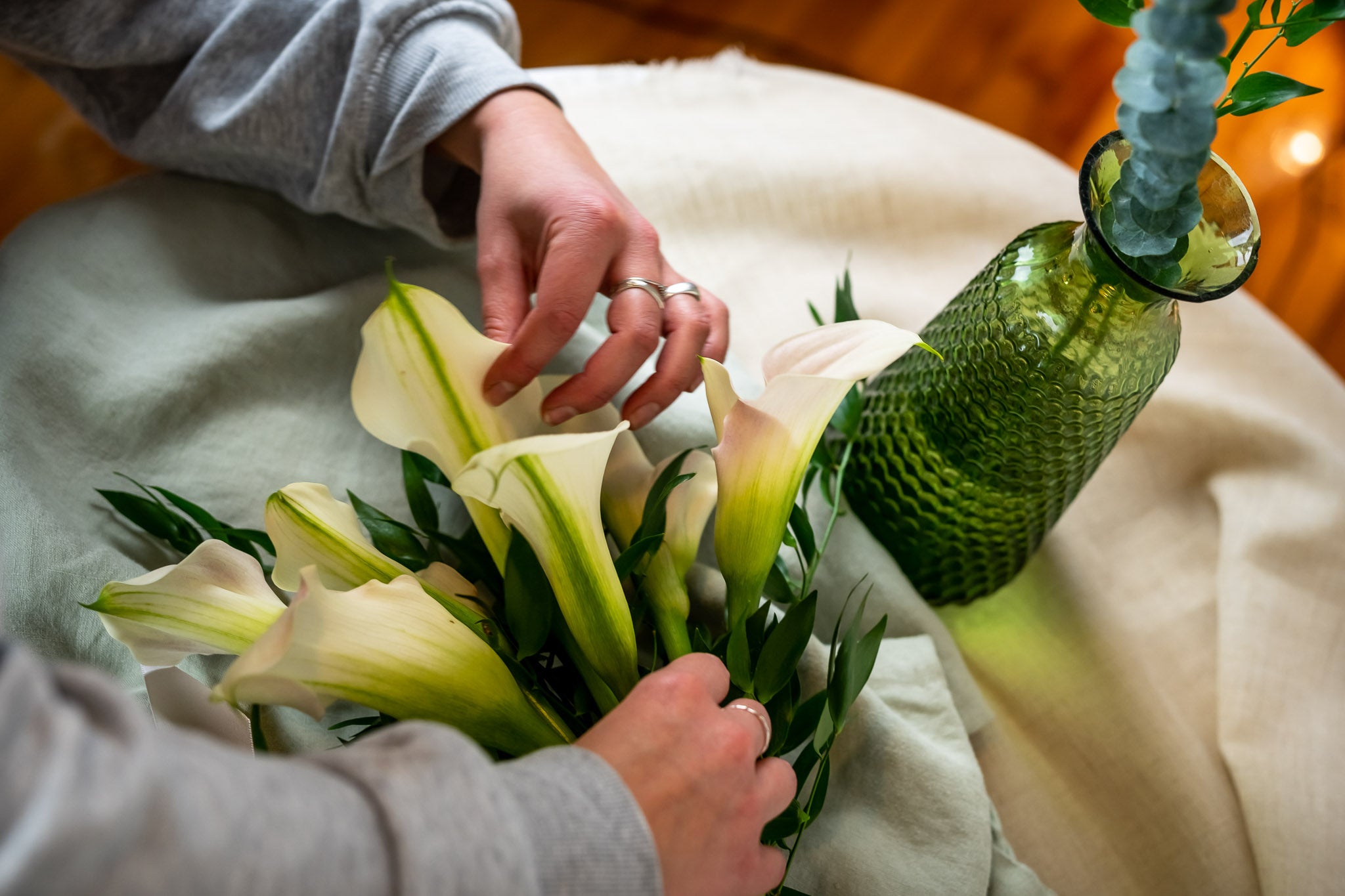 Bouquet de mariée mini callas - Fleuriste Abaca