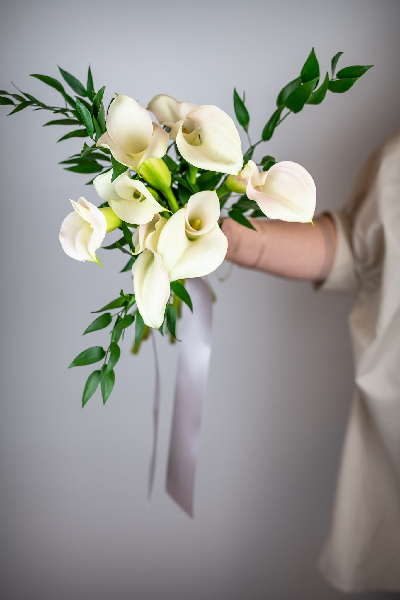 Bouquet de mariée mini callas - Fleuriste Abaca