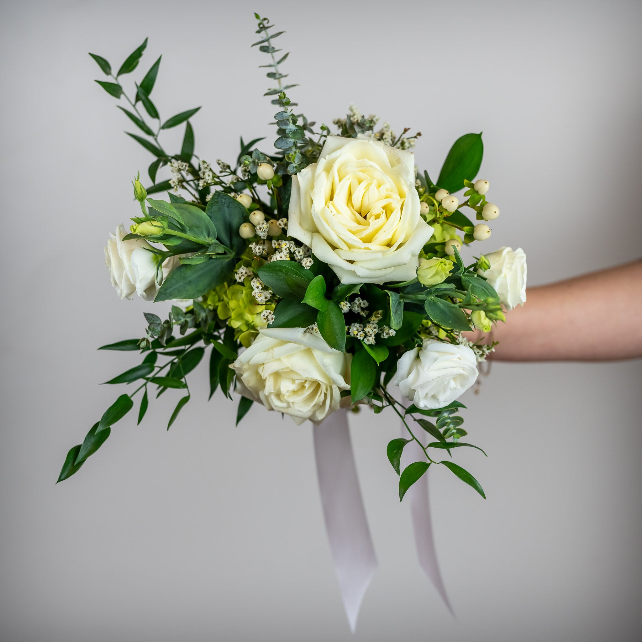 Bouquet de demoiselle blanc - Fleuriste Abaca