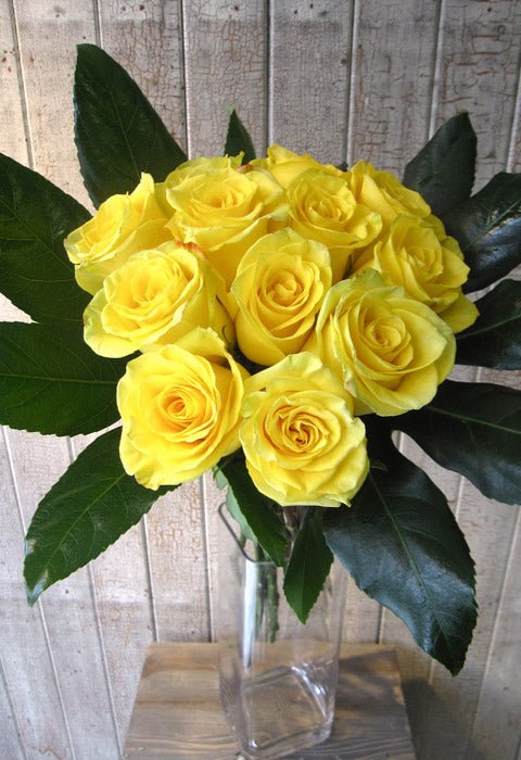 Roses jaunes - Fleuriste Abaca