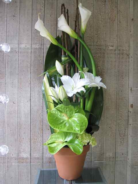 Montage de fleurs Quiétude - Fleuriste Abaca