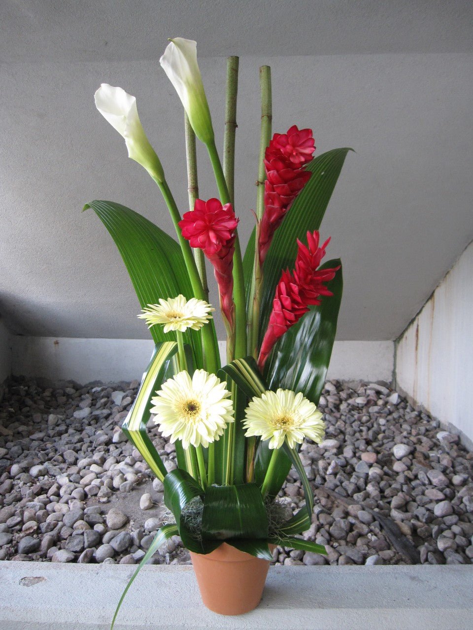 Composition de fleurs Soleil posé - Fleuriste Abaca