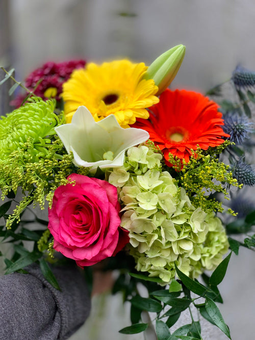 Bouquet de Fleurs Grand - Maman - Hydrangée, gerbera, rose. - Fleuriste Abaca