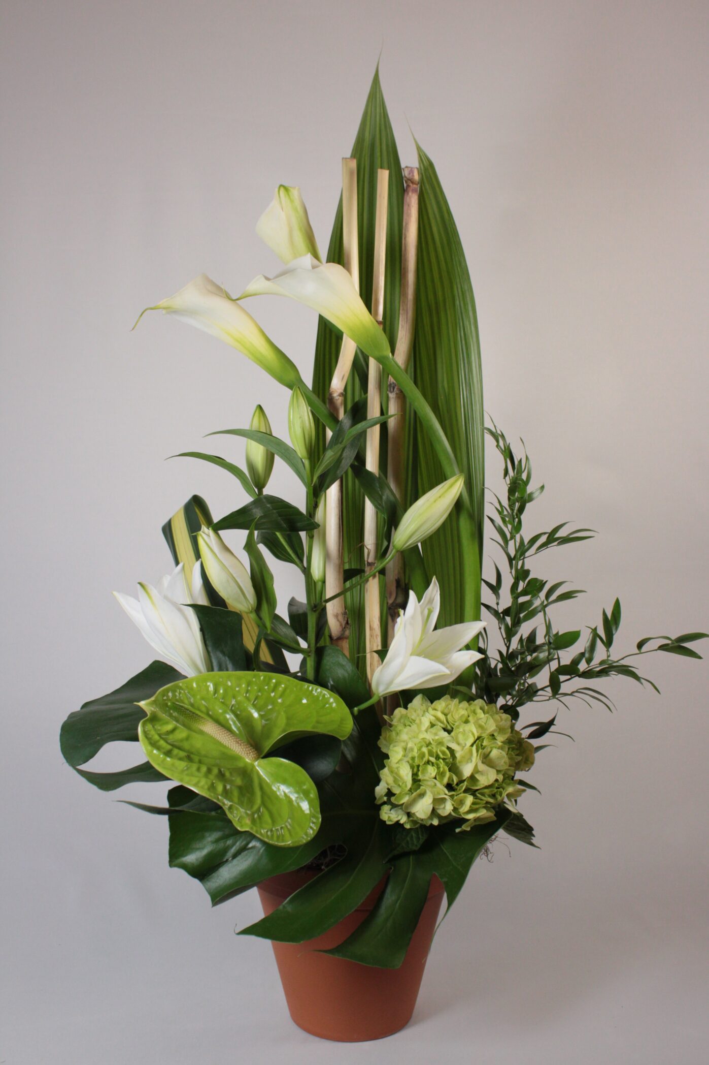 Montage de fleurs Quiétude - Fleuriste Abaca