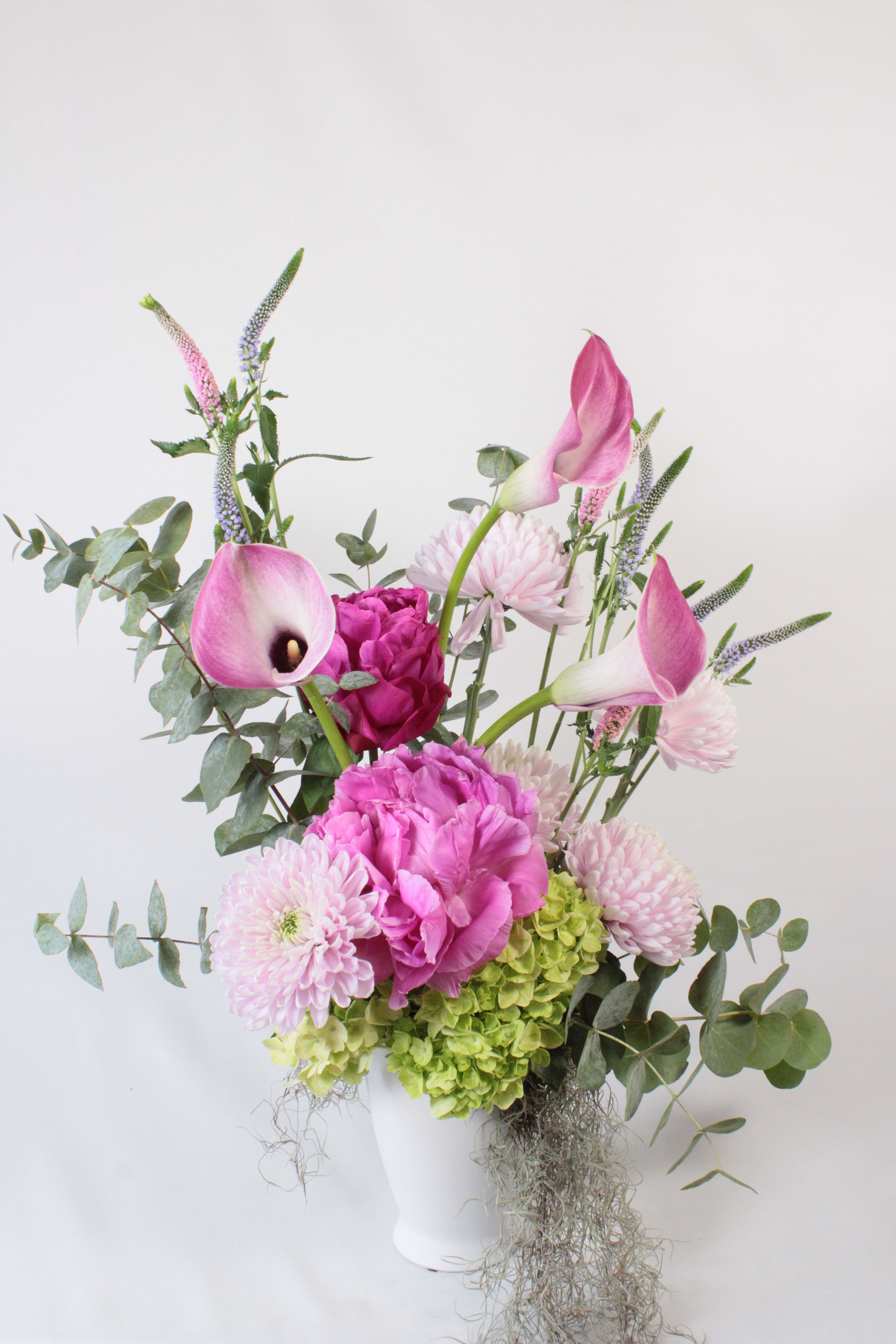 Fleurs pour table Rose bonbon - Fleuriste Abaca