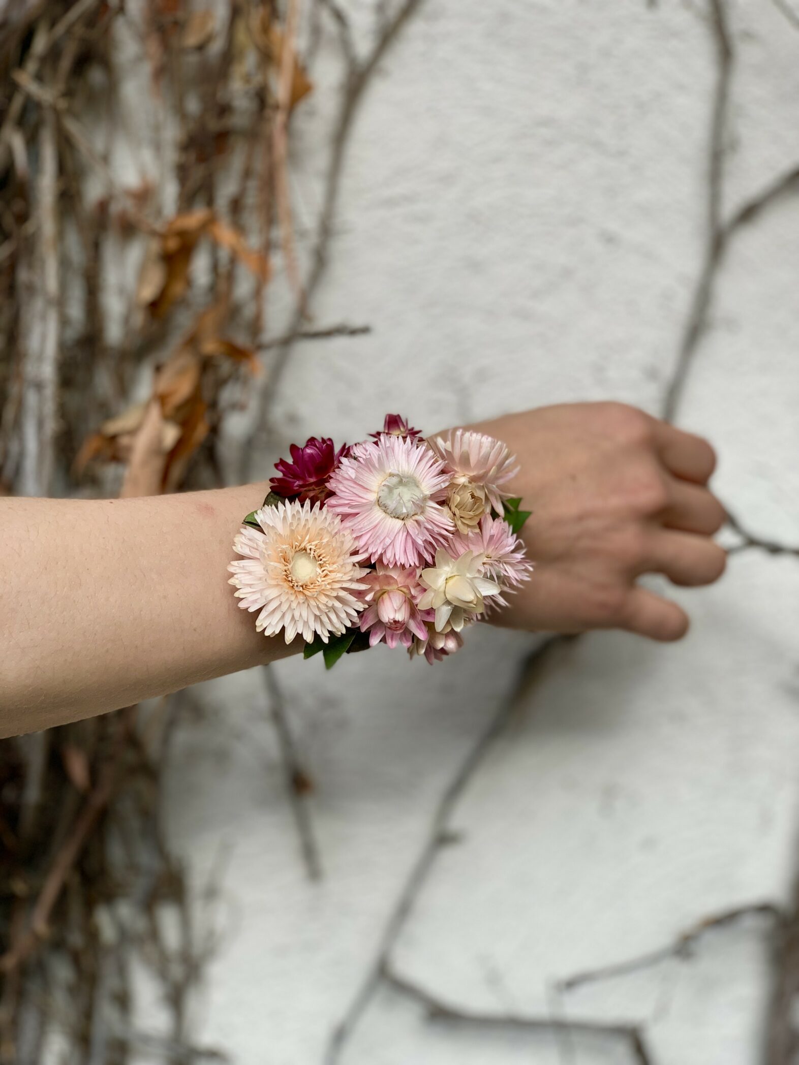Bracelet de fleurs séchées - Fleuriste Abaca