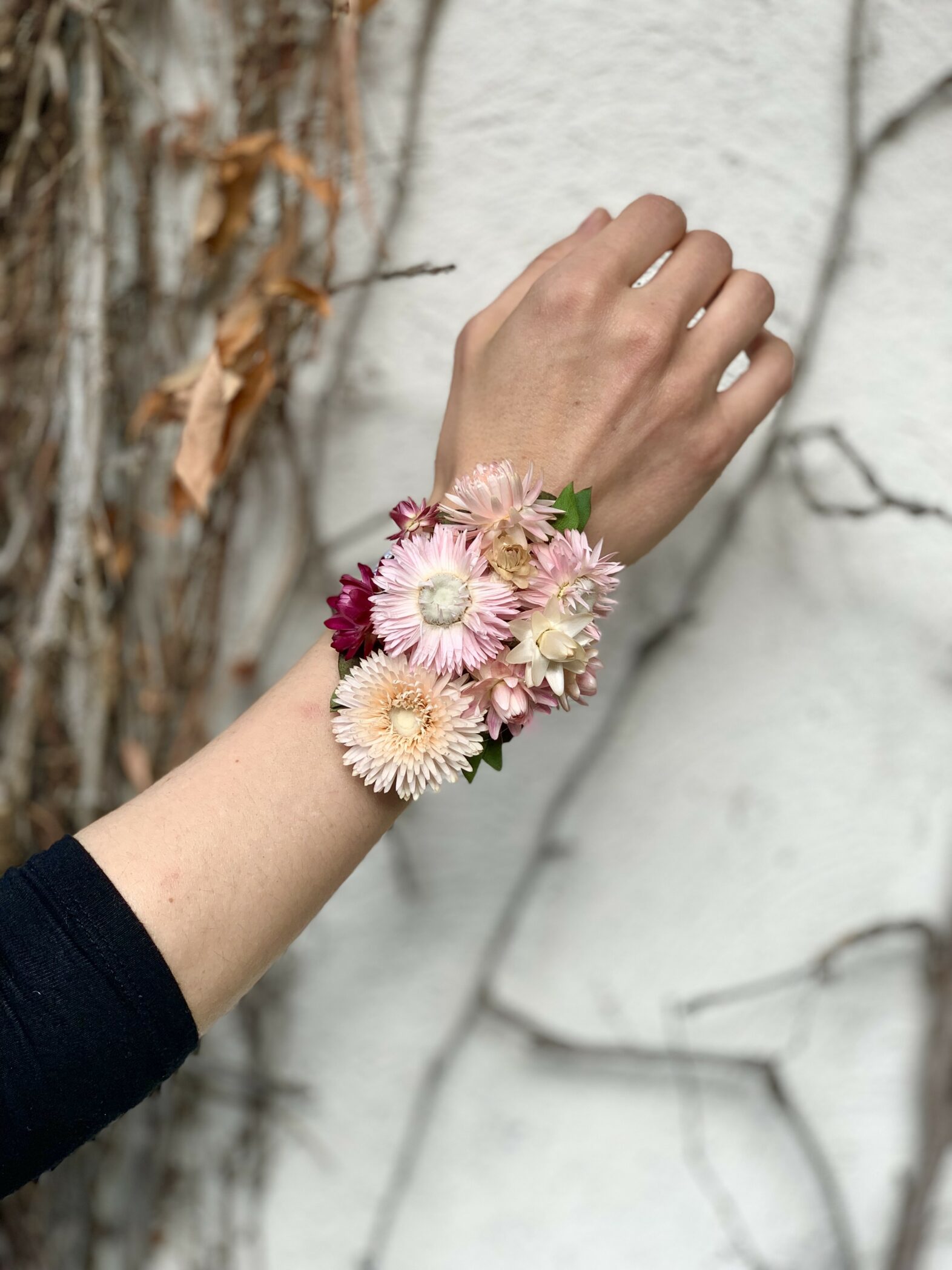Bracelet de fleurs séchées - Fleuriste Abaca