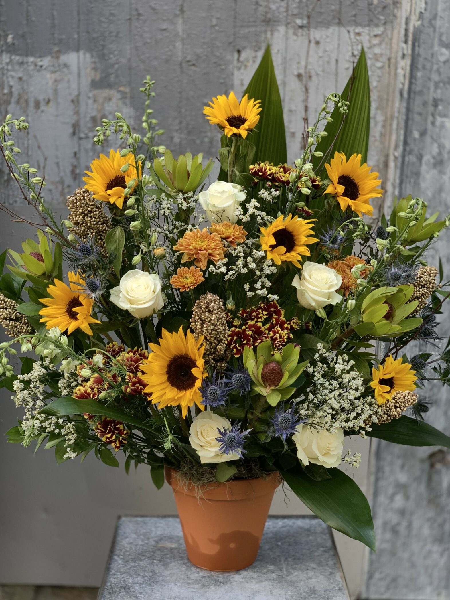 Composition de fleurs d'automne - Fleuriste Abaca