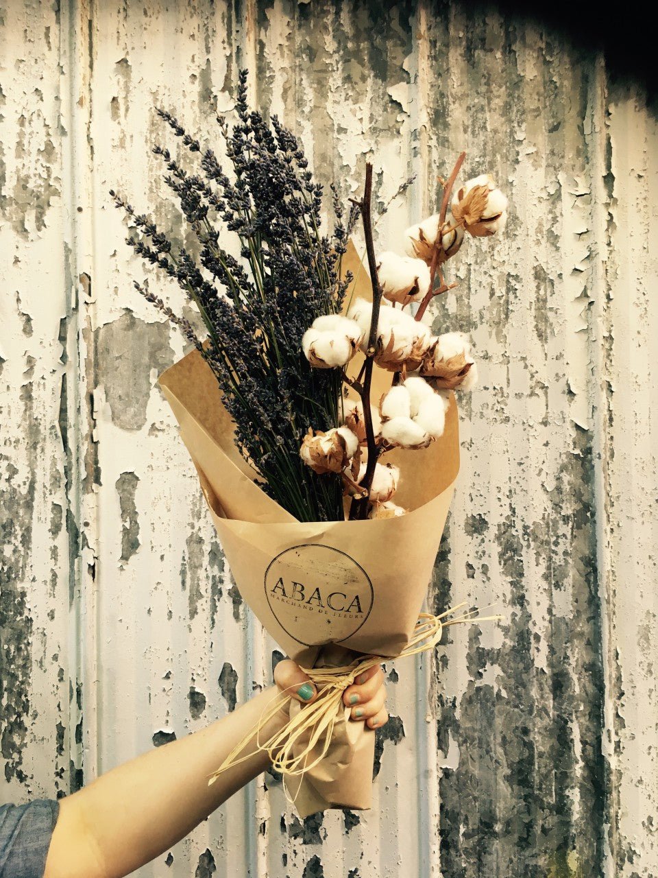 Coton et lavande - Fleuriste Abaca