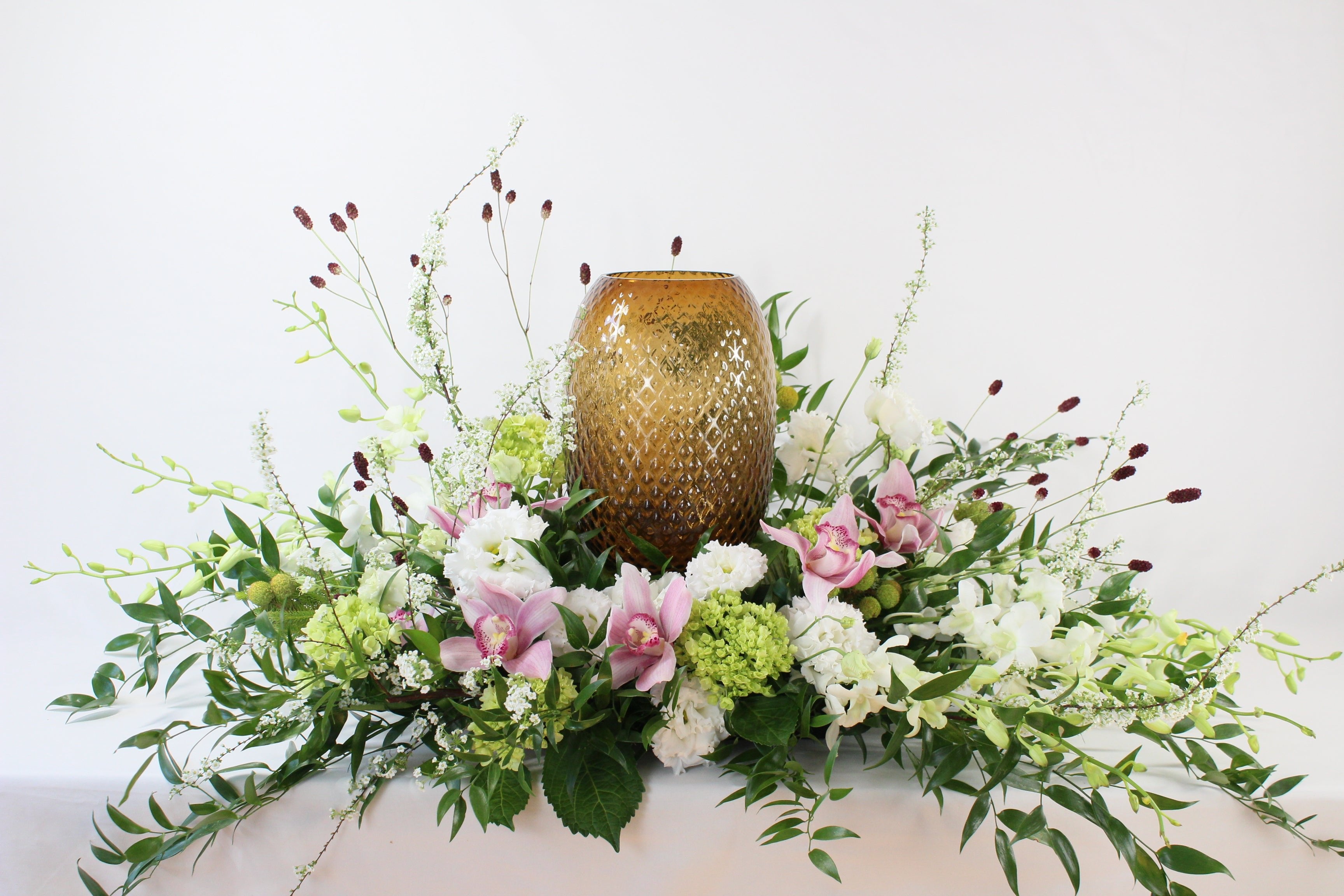 Fleurs pour urne Élégance naturelle - Fleuriste Abaca